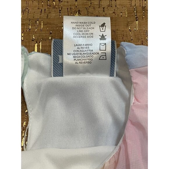 Rare Editions Girls Pastel Rainbow Pleated Dress Flutter Sleeves, Large (10/12) - Picture 8 of 9